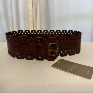 Anthro Leather Corset Belt Large NWT